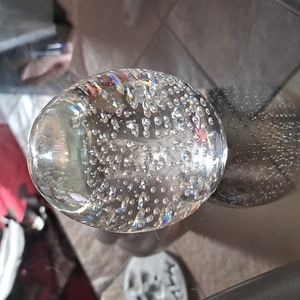 Glass Egg Paperweight